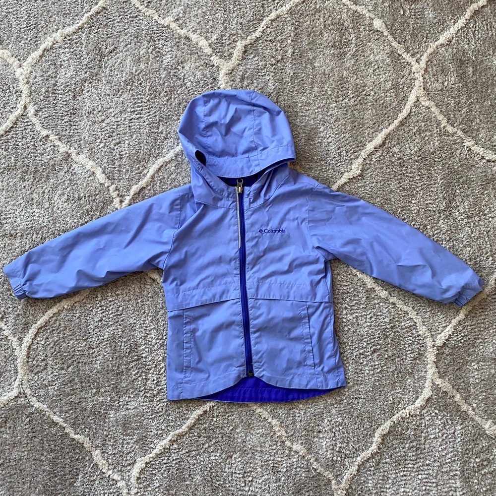 Girls Columbia fleece lined Raincoat